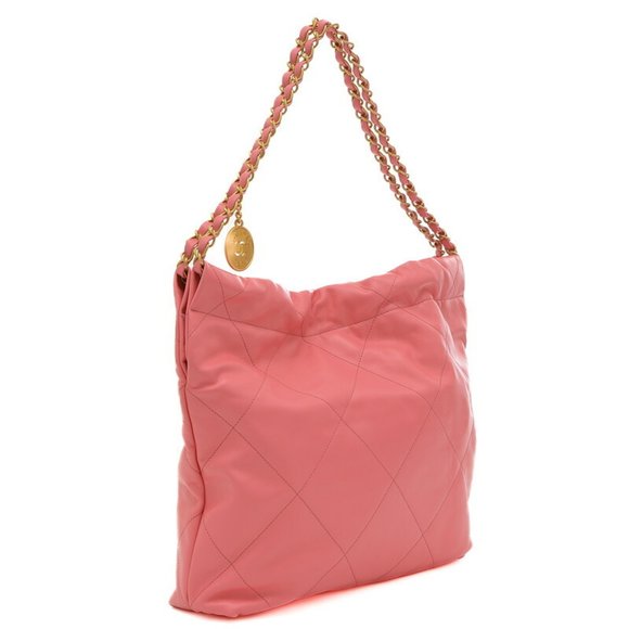 CHANEL 22 Small Chain Shoulder Bag Calfskin Pink AS3260 - Picture 2 of 9